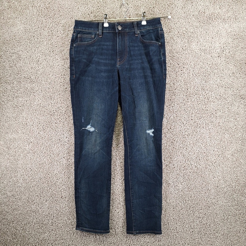 Express Jeans Men 29x30 (Fits W31xL29) Dark Wash Conscious Edit Distressed Slim